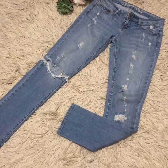 AE Skinny Jean-Heavily Distressed-Sz 4R - Picture 3 of 16